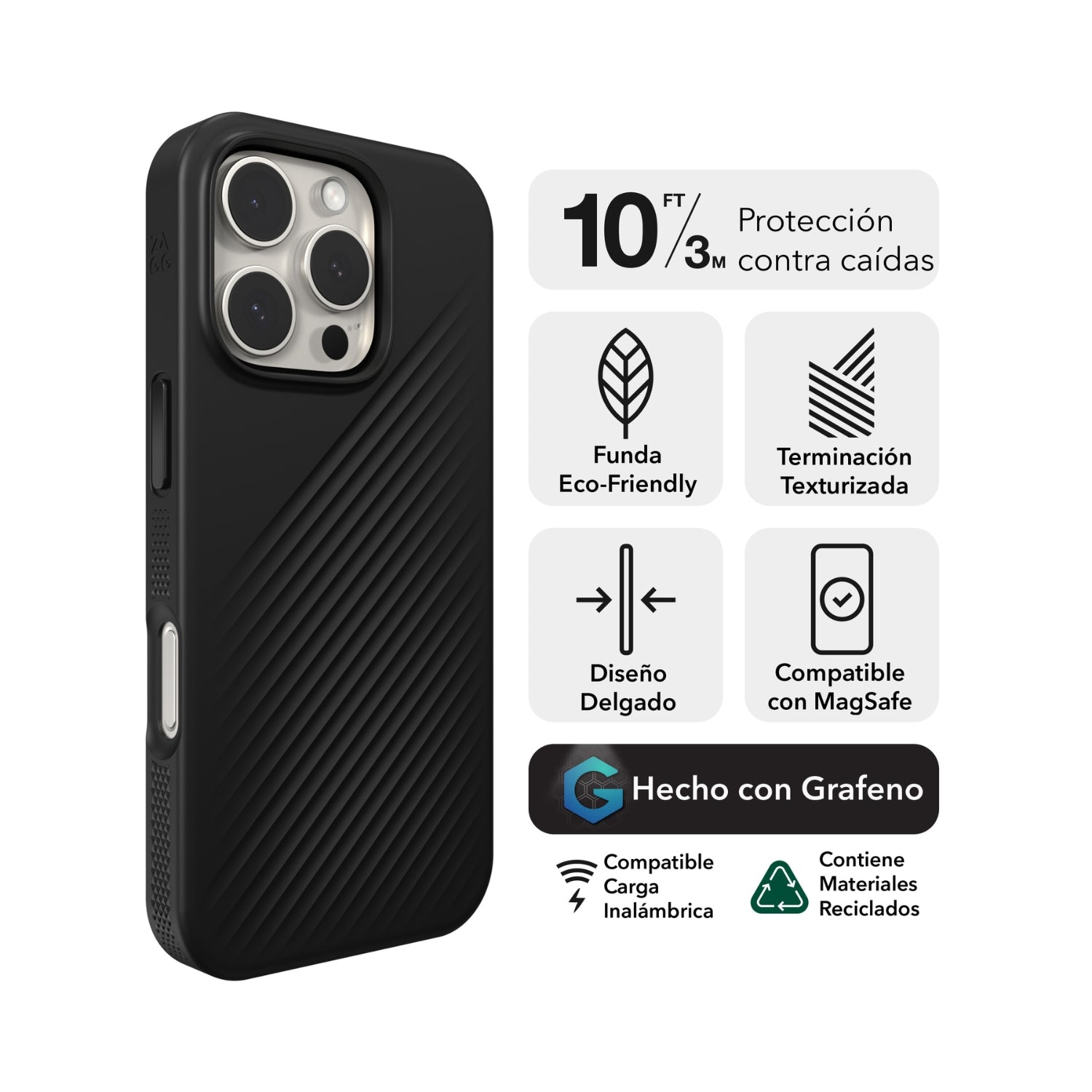 Funda Luxe Snap Magsafe iPhone 16 Pro Max Zagg azul