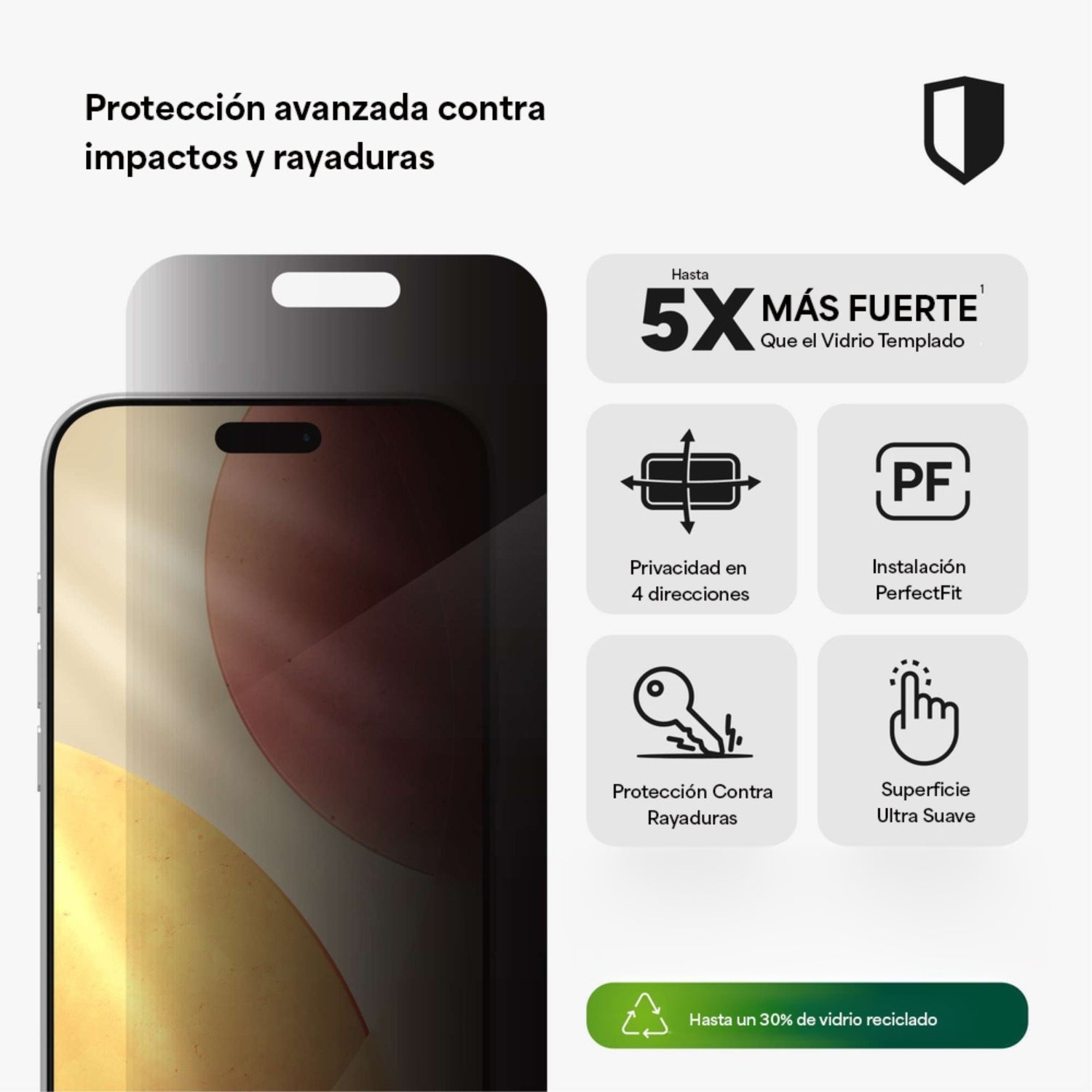 Protector de pantalla ZAGG para iPhone 17 Pro Max Privacy