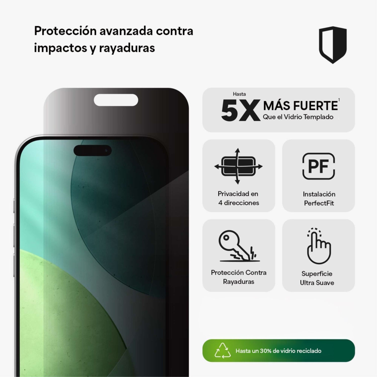 Protector de pantalla ZAGG para iPhone Air Privacy XTR