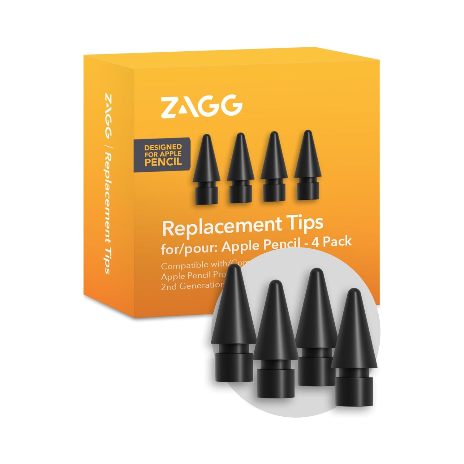 Puntas de repuestos pack de 4 para Apple Pencil ZAGG