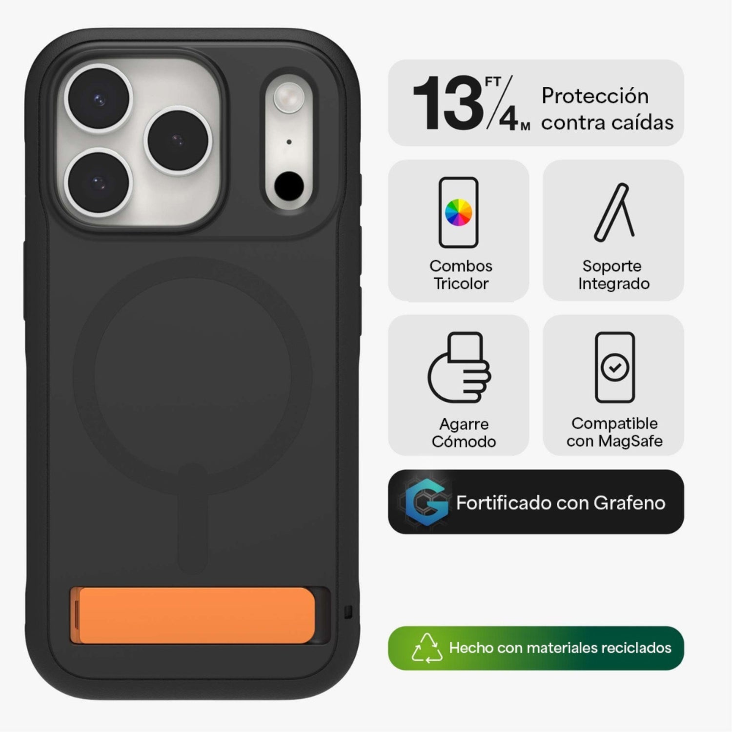 Carcasa Sedona Snap para iPhone 17 Pro Negro Intenso