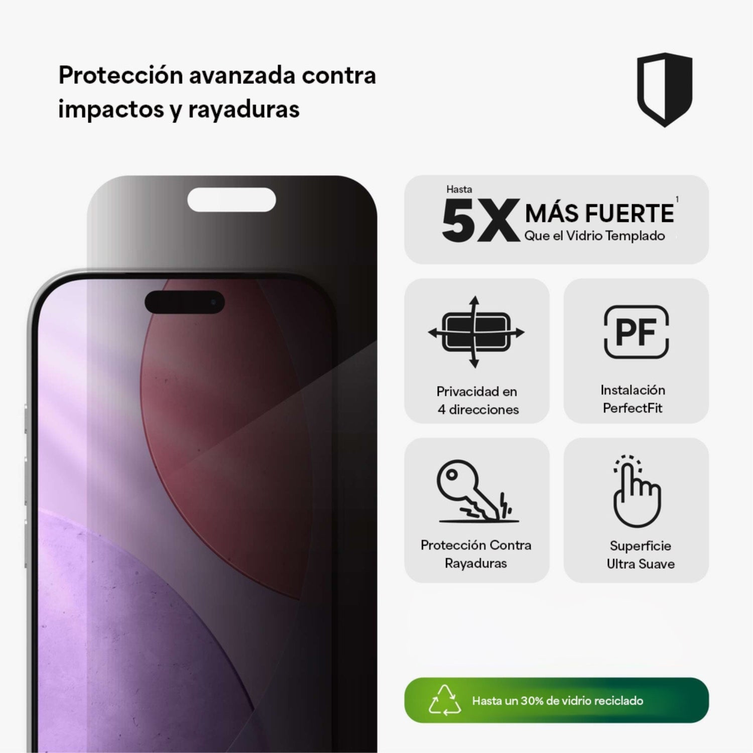 Protector de pantalla ZAGG para iPhone 17 Pro Privacy XTR