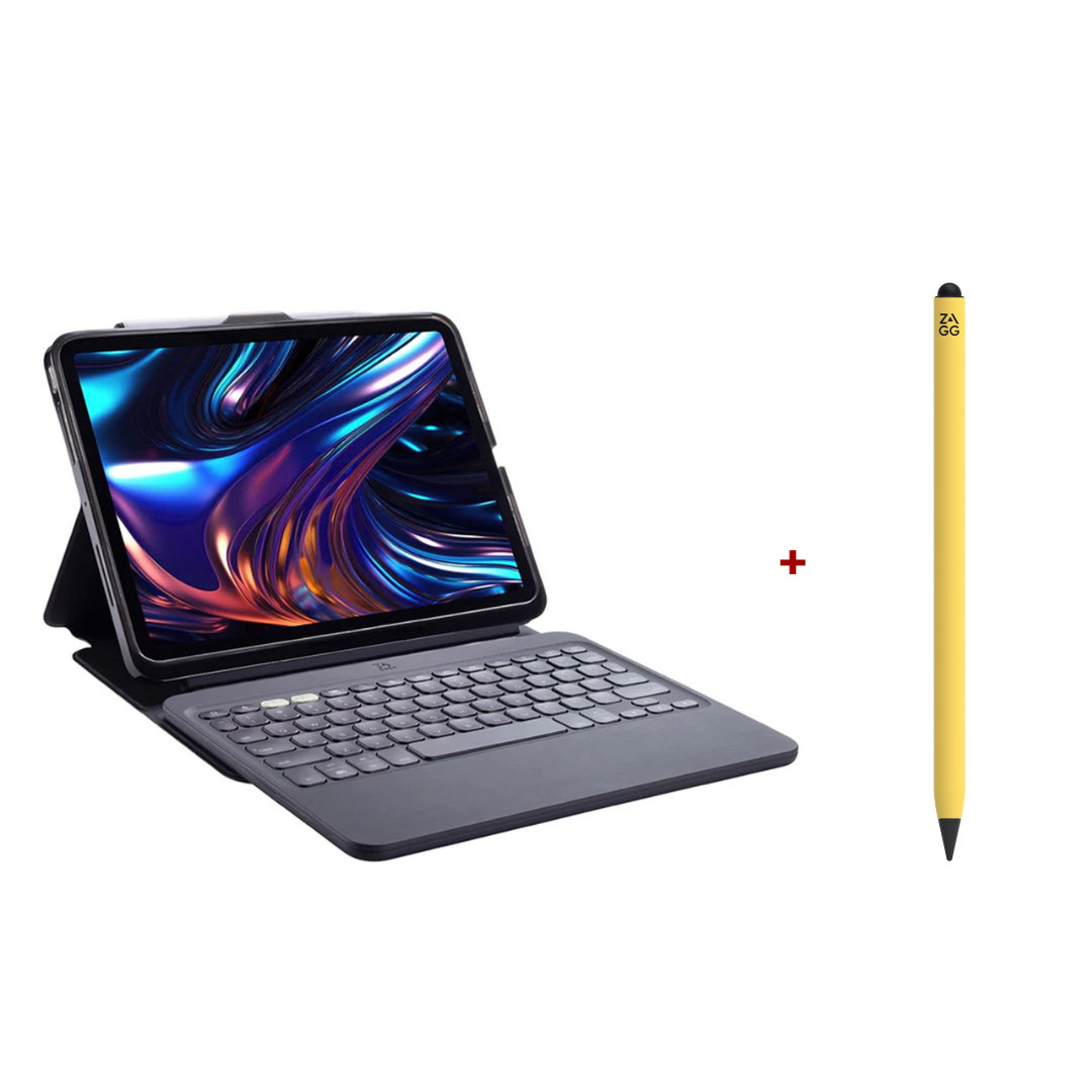 Combo Funda con teclado Pro Keys 2 para iPad Pro 13" M4 Zagg + Lápiz Pro Stylus 2 Amarillo
