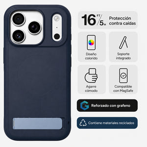 Carcasa Sedona Snap con Soporte para iPhone 18 Pro Azul Marino - 2
