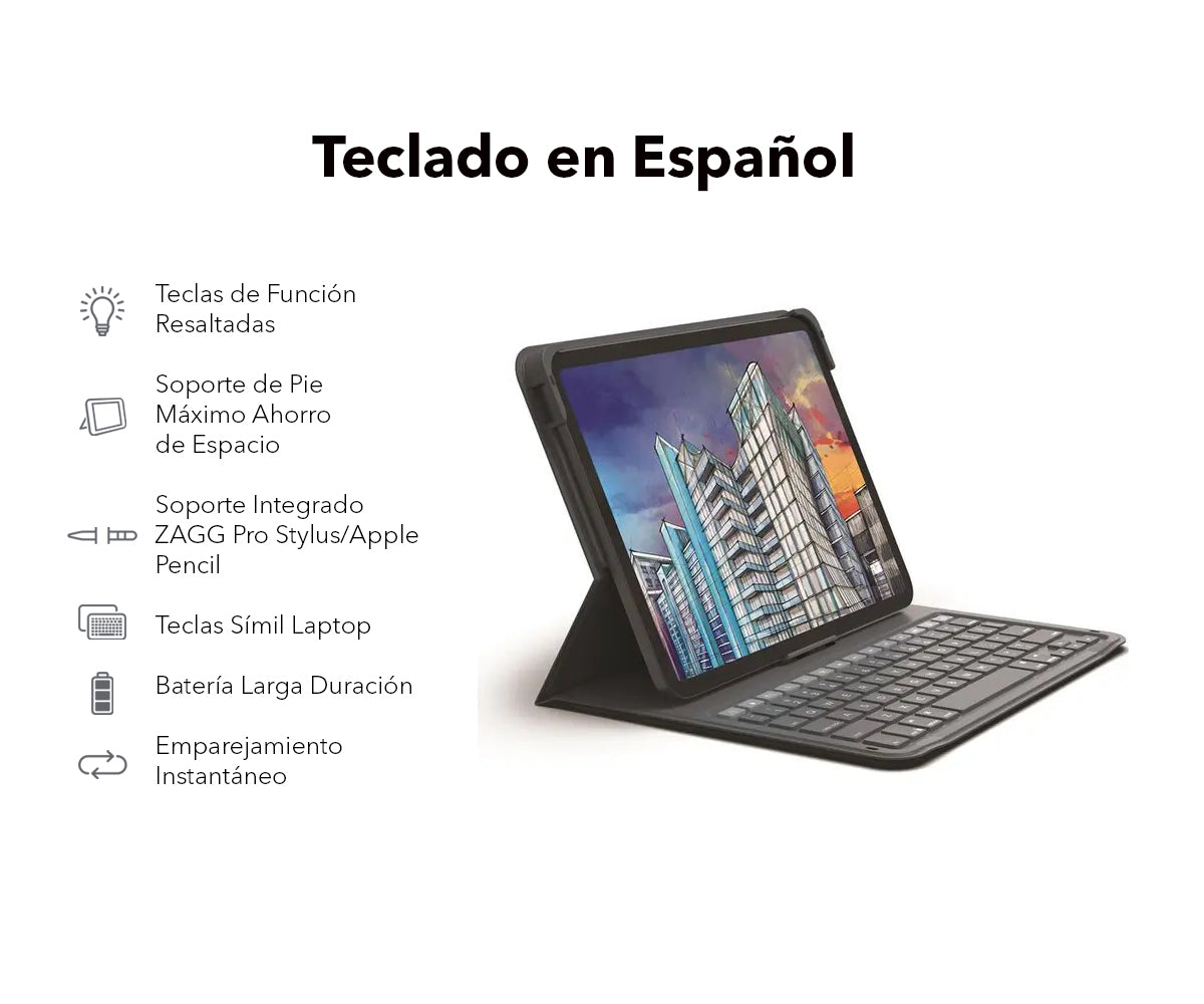 Teclado con Funda Messenger Folio 2 para iPad 10.9" (10a Gen) y iPad 11" (A16) - Teclado Español