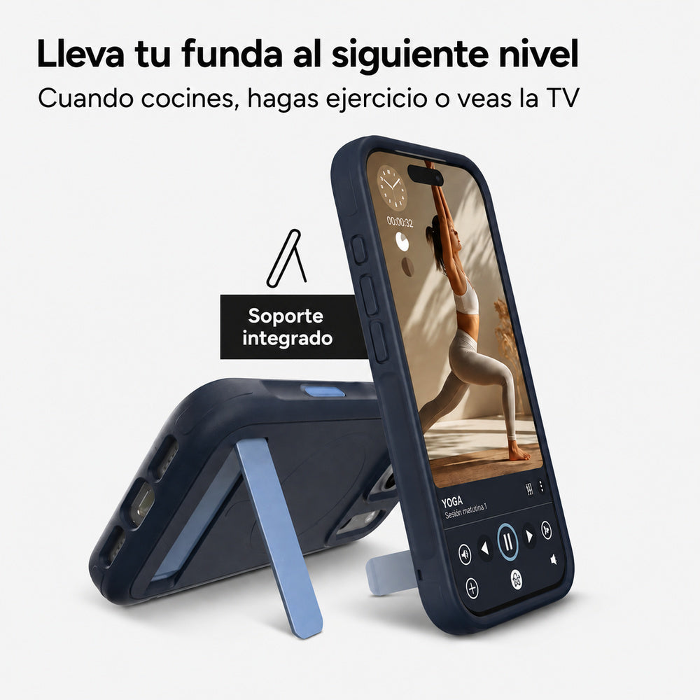 Carcasa Sedona Snap con Soporte para iPhone 18 Pro Azul Marino - 4