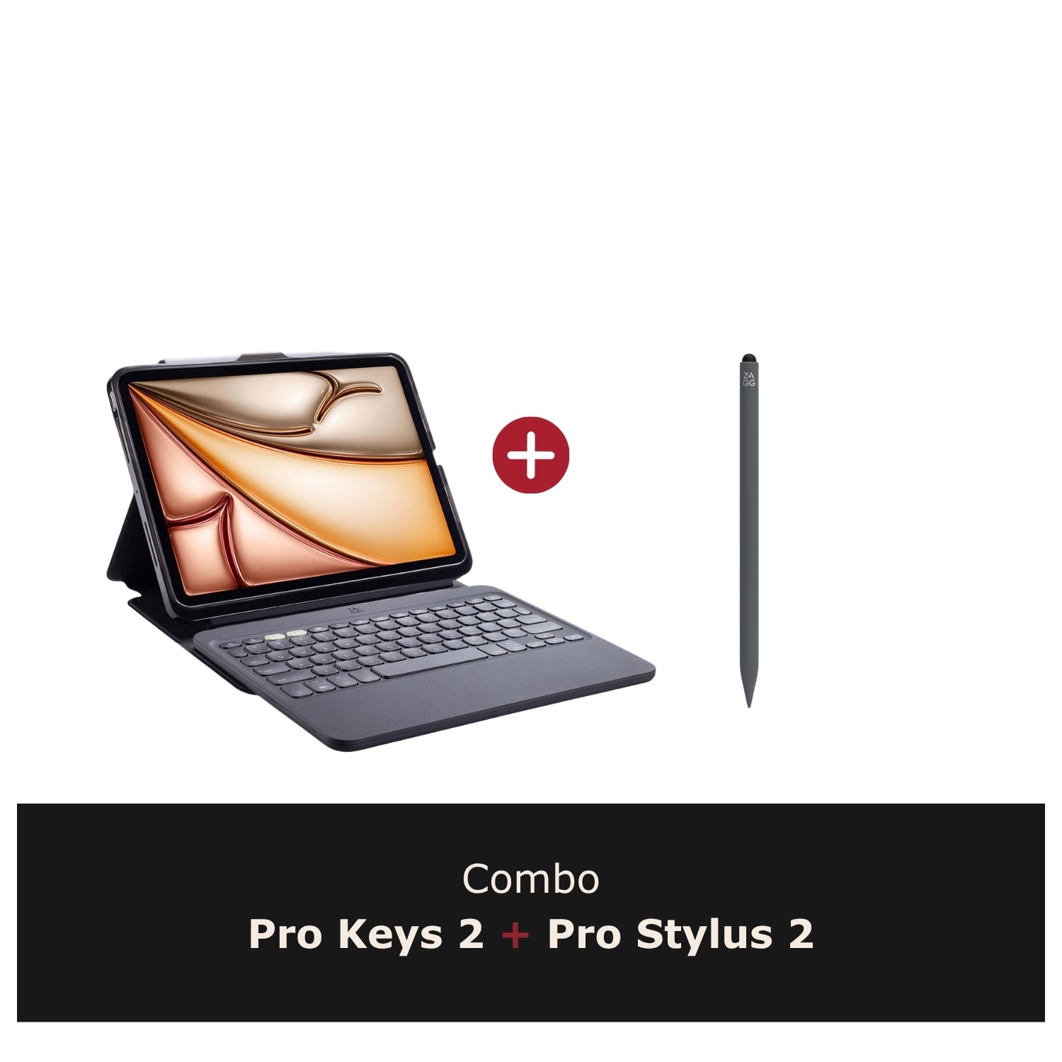 Combo Funda con teclado Pro Keys 2 para iPad Air 13" M2 Zagg ES + Lápiz Pro Stylus 2