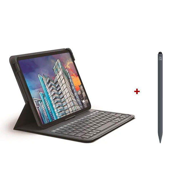 Combo Teclado con Funda ZAGG Messenger Folio 2 para iPad 10.9" (10a Gen) + Lápiz Pro Stylus 2 Gris