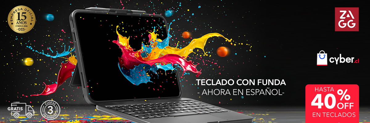 Cyber ZAGG teclado con funda en espanol hasta 40 por ciento