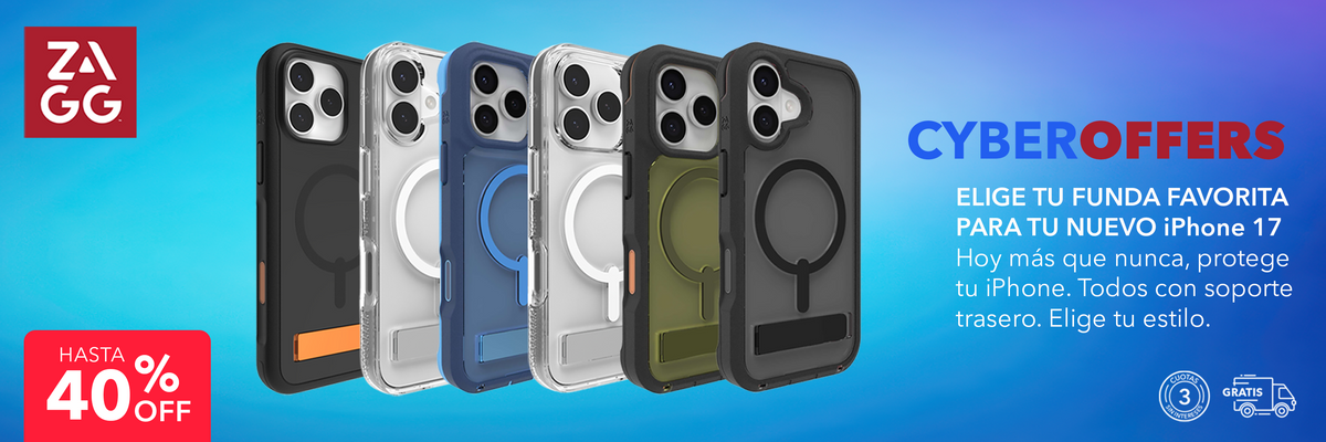ZAGG Cyber Offers fundas iPhone 17 3000x1000